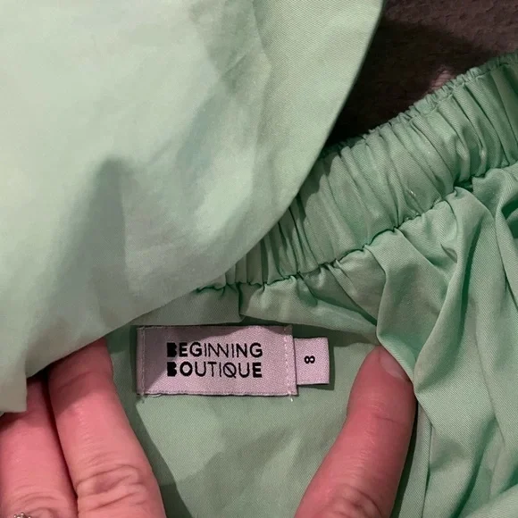 Beginning Boutique Cannes Mini Dress Apple Green Size 8 - Picture 5 of 6